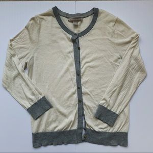 Banana Republic tipped detail silk cardigan